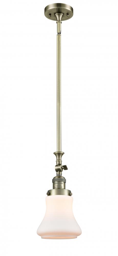 Bellmont - 1 Light - 6 inch - Antique Brass - Stem Hung - Mini Pendant