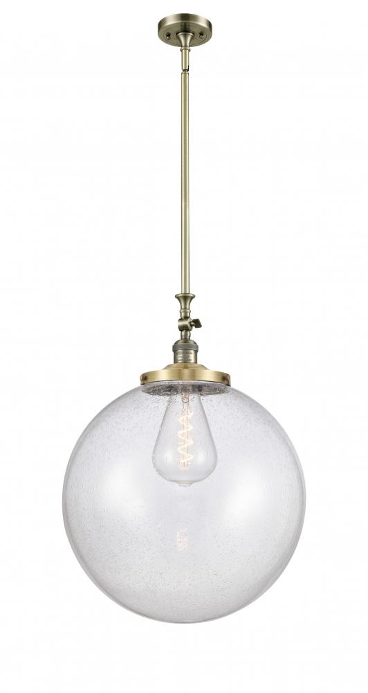 Beacon - 1 Light - 18 inch - Antique Brass - Stem Hung - Adjustable Mini Pendant