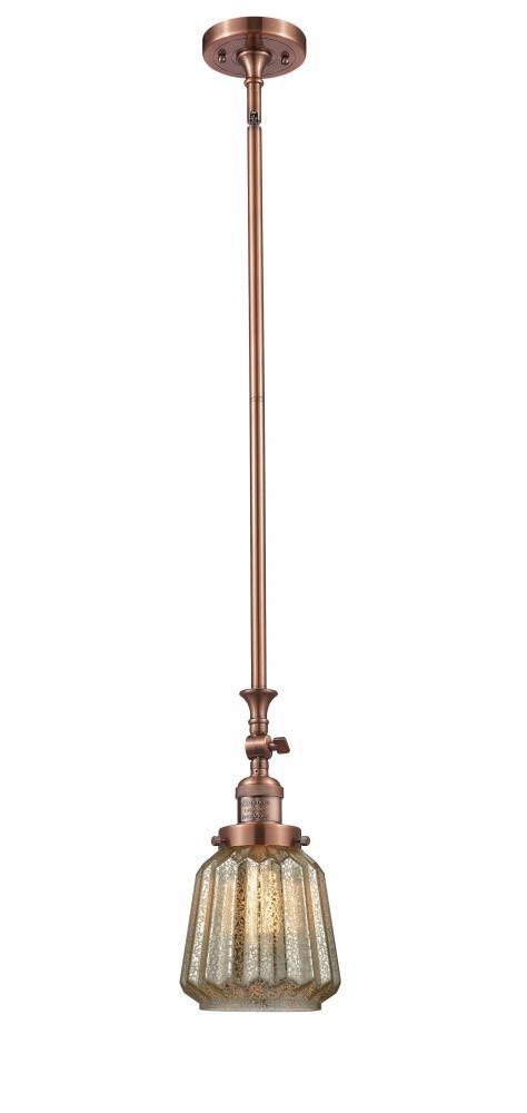 Chatham - 1 Light - 7 inch - Antique Copper - Stem Hung - Mini Pendant