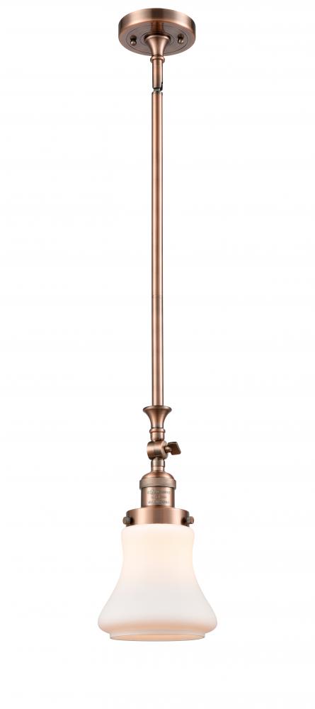 Bellmont - 1 Light - 6 inch - Antique Copper - Stem Hung - Mini Pendant