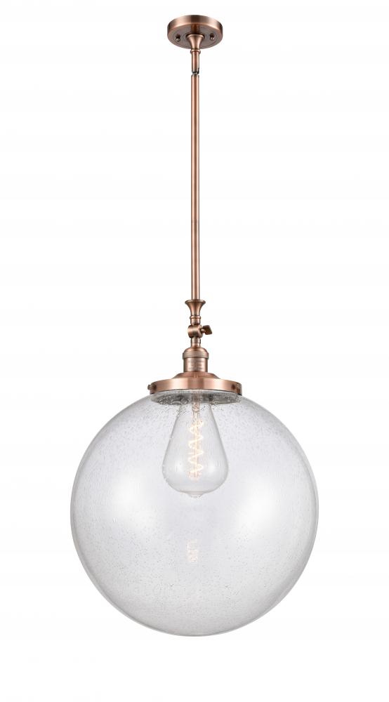 Beacon - 1 Light - 18 inch - Antique Copper - Stem Hung - Adjustable Mini Pendant