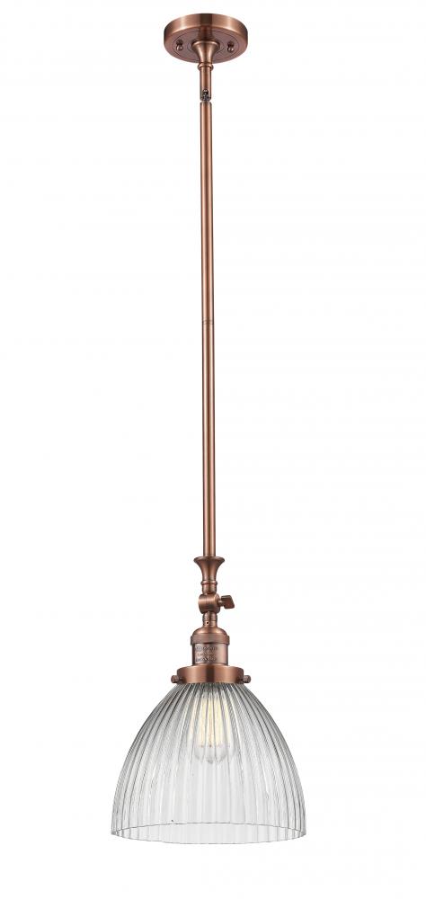 Seneca Falls - 1 Light - 10 inch - Antique Copper - Stem Hung - Mini Pendant