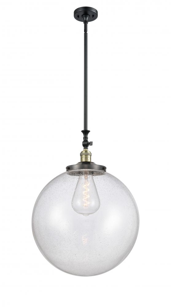 Beacon - 1 Light - 18 inch - Black Antique Brass - Stem Hung - Adjustable Mini Pendant