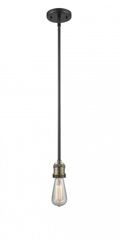 Bare Bulb - 1 Light - 3 inch - Black Antique Brass - Stem Hung - Mini Pendant