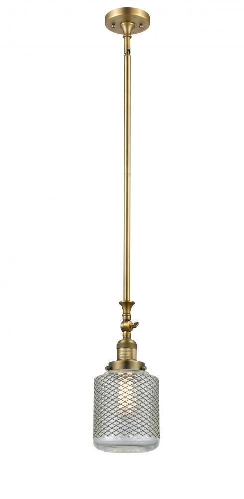 Stanton - 1 Light - 6 inch - Brushed Brass - Stem Hung - Mini Pendant