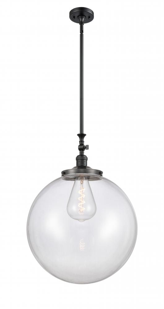 Beacon - 1 Light - 18 inch - Matte Black - Stem Hung - Adjustable Mini Pendant