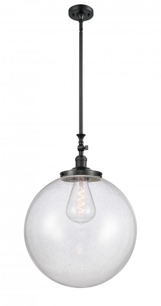 Beacon - 1 Light - 18 inch - Matte Black - Stem Hung - Adjustable Mini Pendant