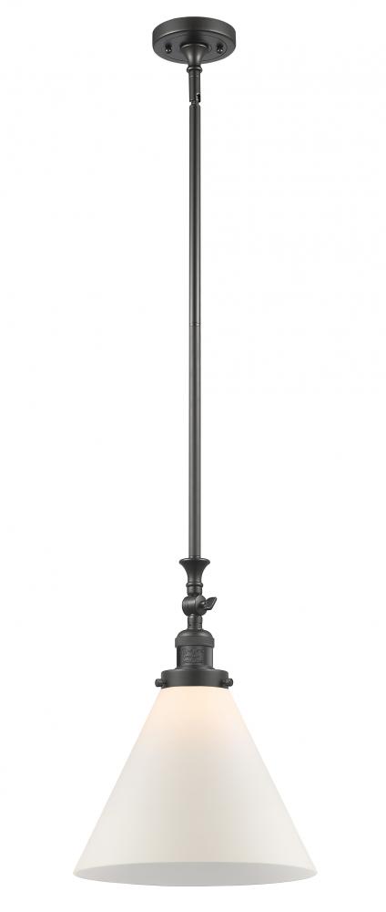 Cone - 1 Light - 12 inch - Oil Rubbed Bronze - Stem Hung - Mini Pendant