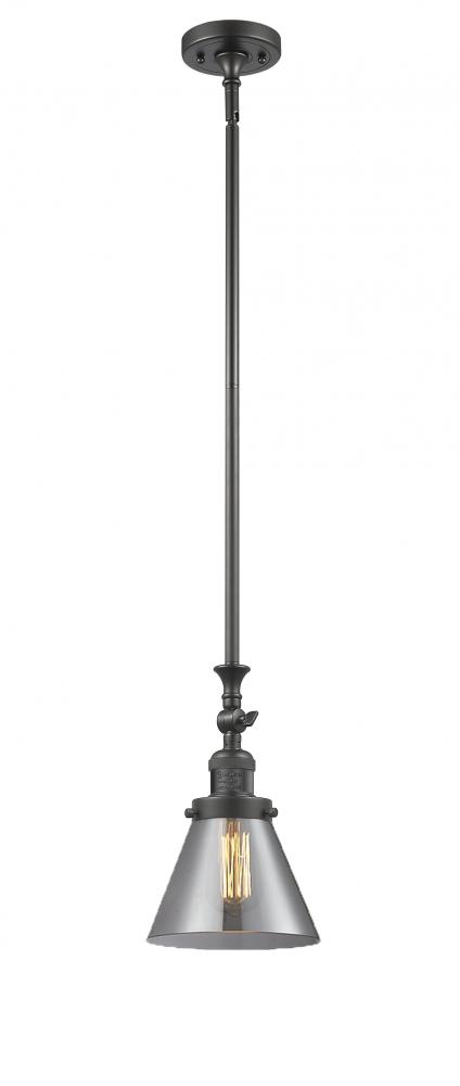 Cone - 1 Light - 8 inch - Oil Rubbed Bronze - Stem Hung - Mini Pendant