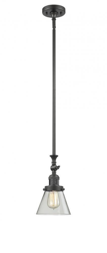 Cone - 1 Light - 6 inch - Oil Rubbed Bronze - Stem Hung - Mini Pendant