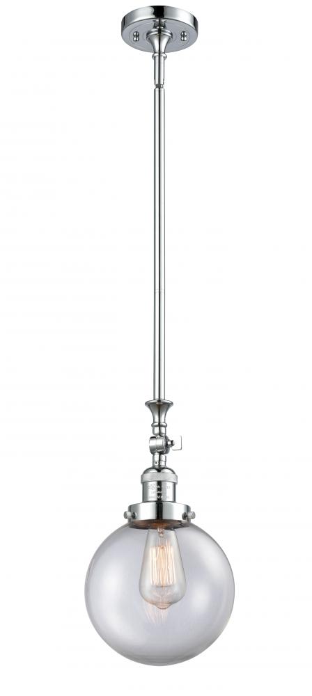 Beacon - 1 Light - 8 inch - Polished Chrome - Stem Hung - Mini Pendant