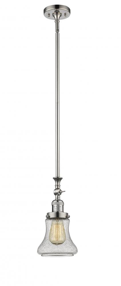 Bellmont - 1 Light - 6 inch - Polished Nickel - Stem Hung - Mini Pendant