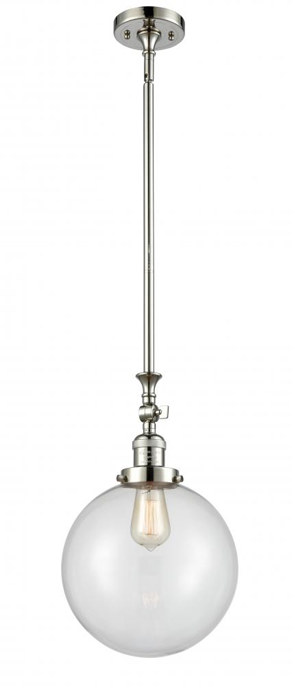 Beacon - 1 Light - 10 inch - Polished Nickel - Stem Hung - Mini Pendant