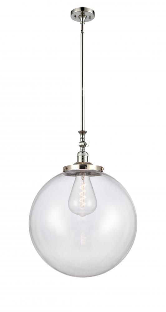 Beacon - 1 Light - 18 inch - Polished Nickel - Stem Hung - Adjustable Mini Pendant
