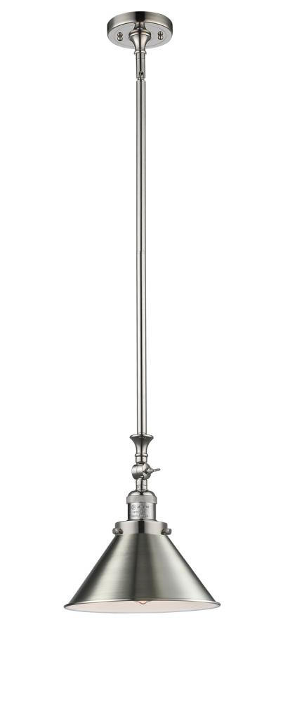 Briarcliff - 1 Light - 10 inch - Polished Nickel - Stem Hung - Mini Pendant