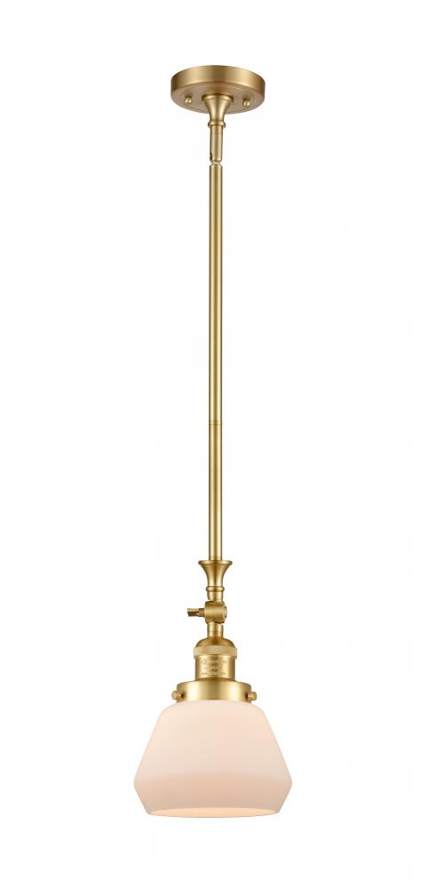 Fulton - 1 Light - 7 inch - Satin Gold - Stem Hung - Mini Pendant