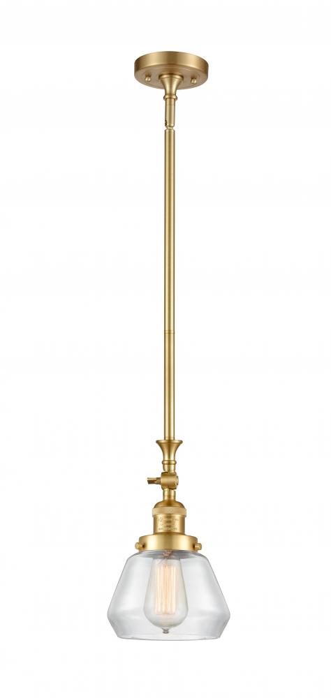 Fulton - 1 Light - 7 inch - Satin Gold - Stem Hung - Mini Pendant