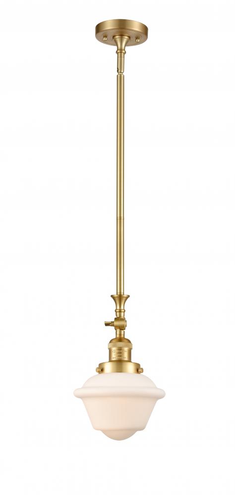 Oxford - 1 Light - 7 inch - Satin Gold - Stem Hung - Mini Pendant