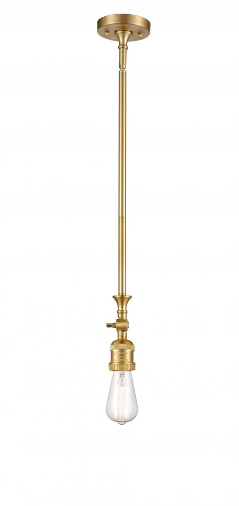 Bare Bulb - 1 Light - 3 inch - Satin Gold - Stem Hung - Mini Pendant