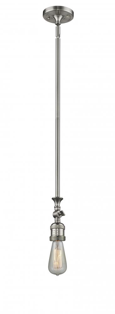 Bare Bulb - 1 Light - 3 inch - Brushed Satin Nickel - Stem Hung - Mini Pendant