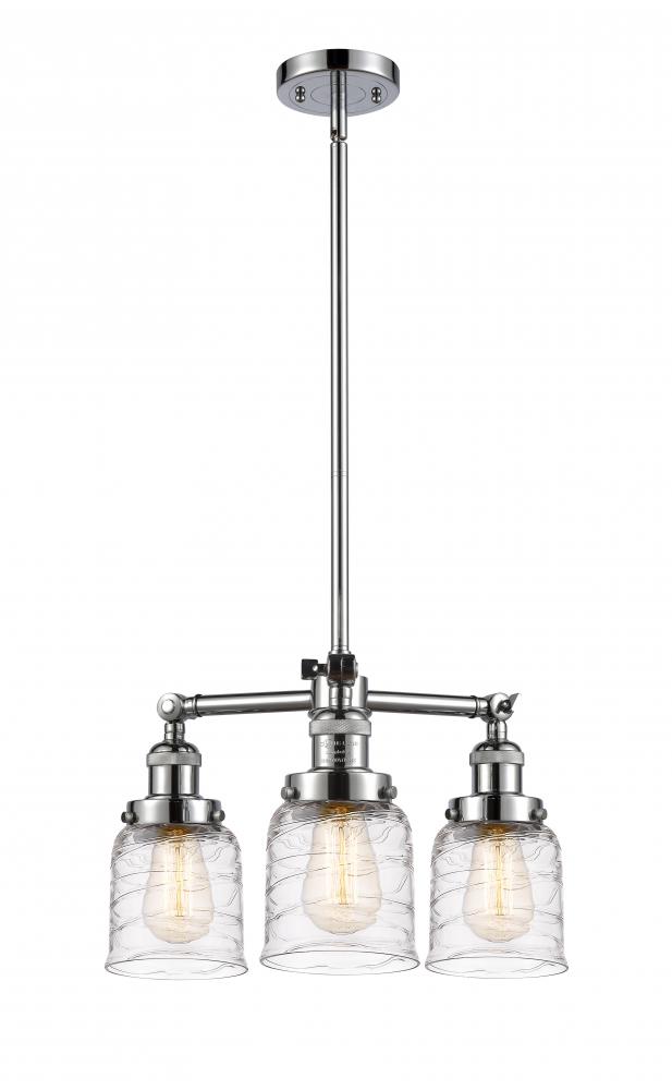 Bell - 3 Light - 19 inch - Polished Chrome - Stem Hung - Chandelier