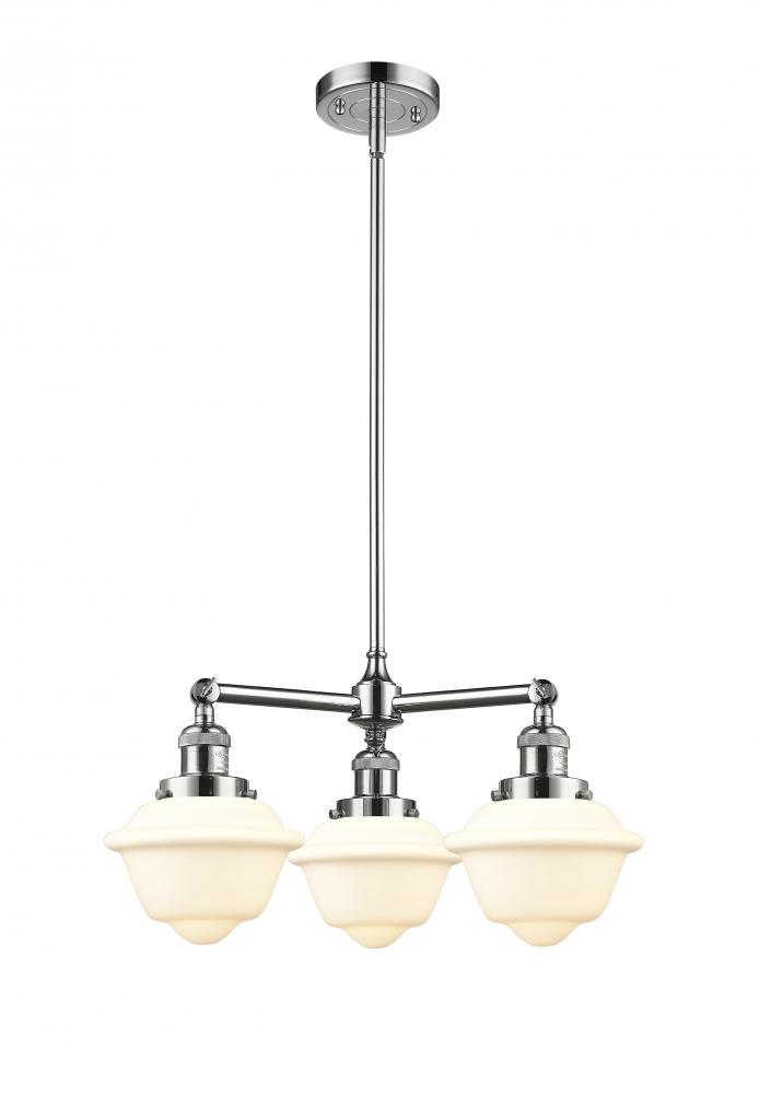 Oxford - 3 Light - 20 inch - Polished Chrome - Stem Hung - Chandelier