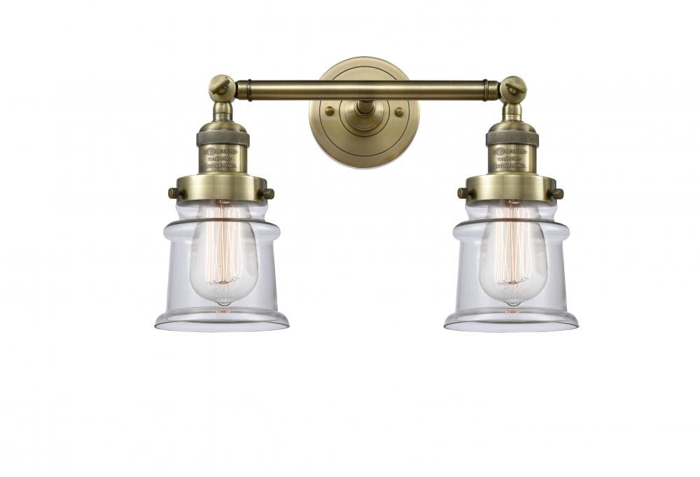 Canton - 2 Light - 17 inch - Antique Brass - Bath Vanity Light