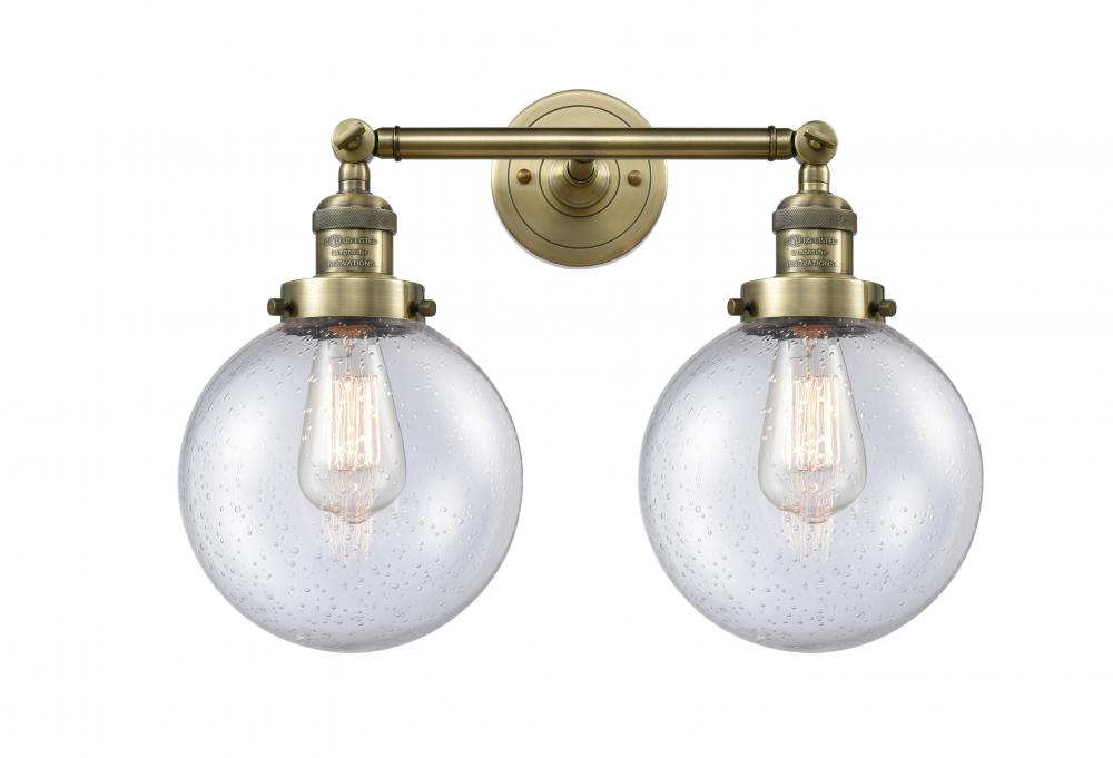 Beacon - 2 Light - 19 inch - Antique Brass - Bath Vanity Light