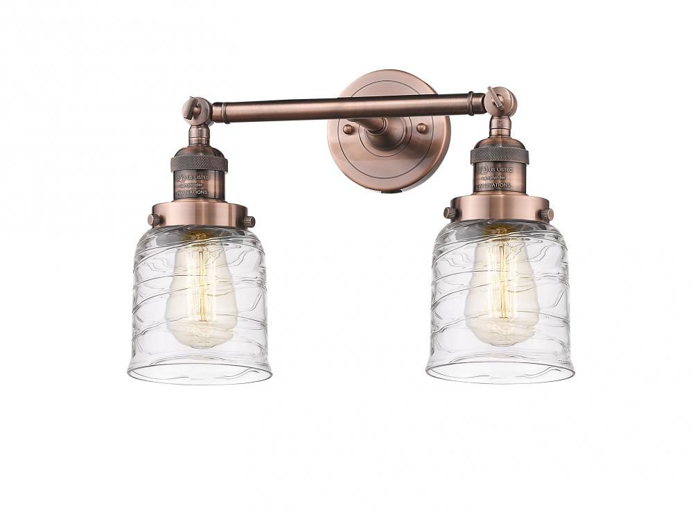 Bell - 2 Light - 16 inch - Antique Copper - Bath Vanity Light