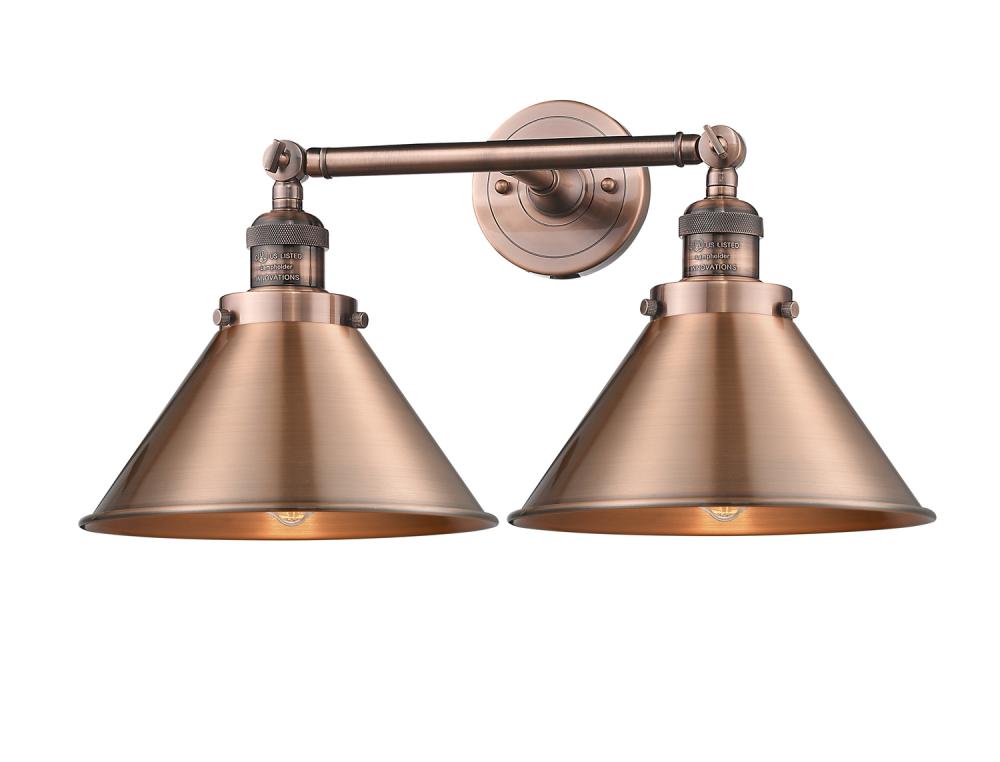 Briarcliff - 2 Light - 19 inch - Antique Copper - Bath Vanity Light
