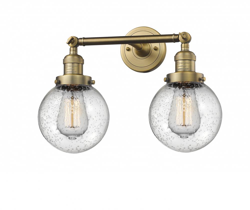 Beacon - 2 Light - 17 inch - Brushed Brass - Bath Vanity Light