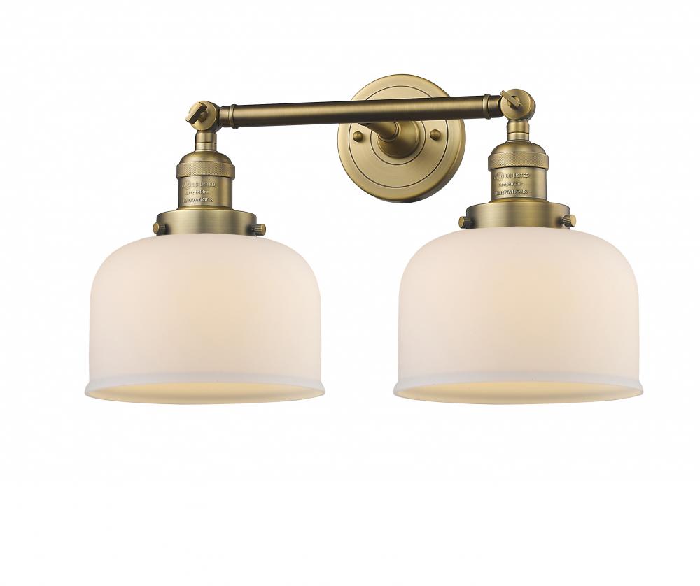 Bell - 2 Light - 19 inch - Brushed Brass - Bath Vanity Light