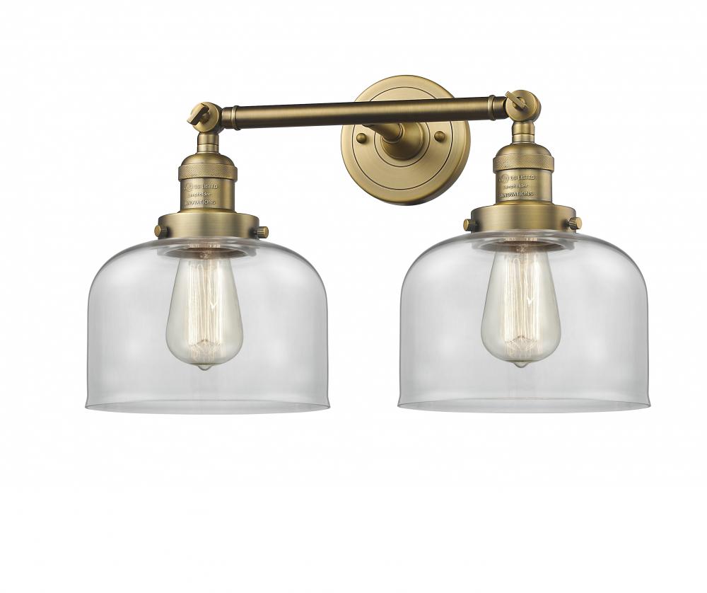 Bell - 2 Light - 19 inch - Brushed Brass - Bath Vanity Light