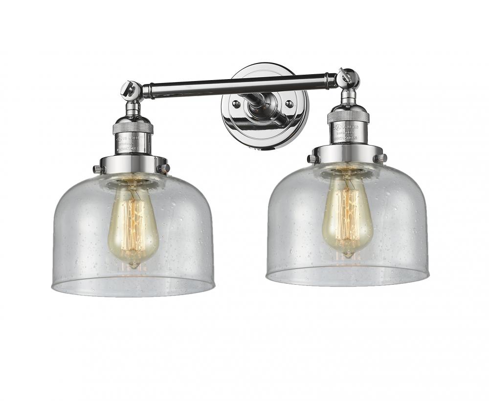 Bell - 2 Light - 19 inch - Polished Chrome - Bath Vanity Light