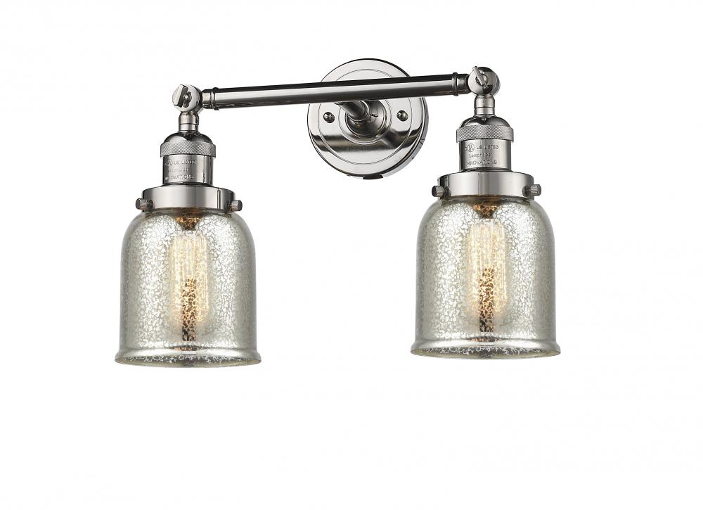 Bell - 2 Light - 15 inch - Polished Nickel - Bath Vanity Light