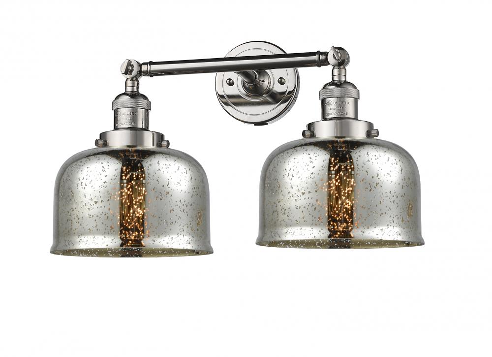 Bell - 2 Light - 19 inch - Polished Nickel - Bath Vanity Light