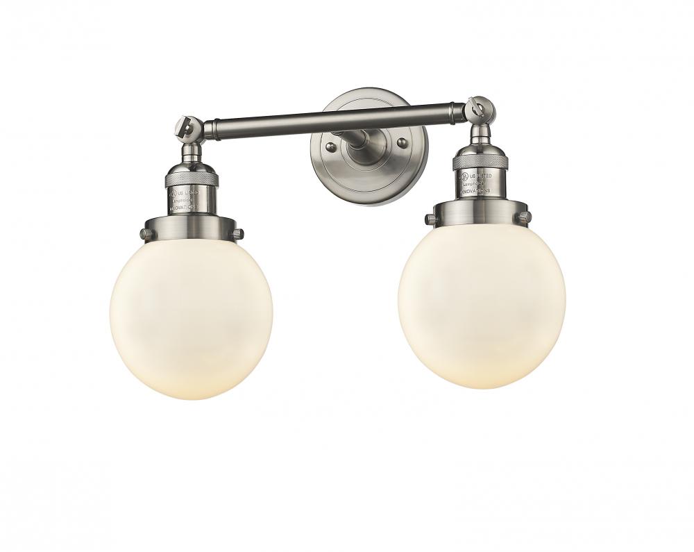 Beacon - 2 Light - 17 inch - Brushed Satin Nickel - Bath Vanity Light