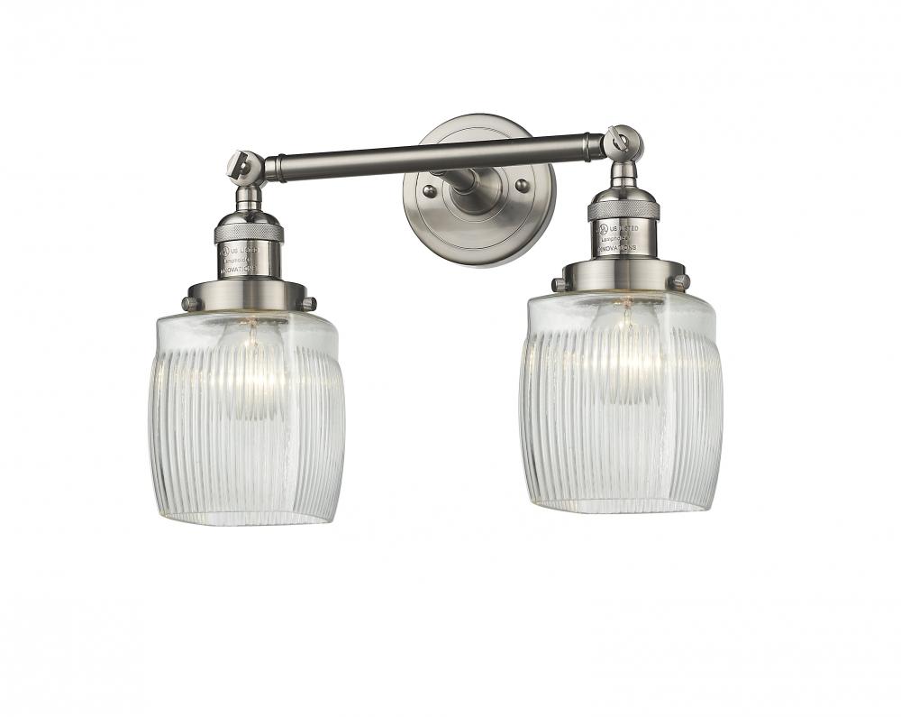 Colton - 2 Light - 16 inch - Brushed Satin Nickel - Bath Vanity Light