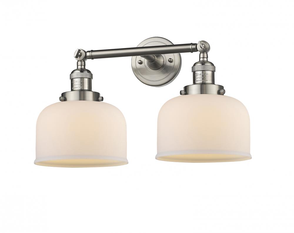 Bell - 2 Light - 19 inch - Brushed Satin Nickel - Bath Vanity Light