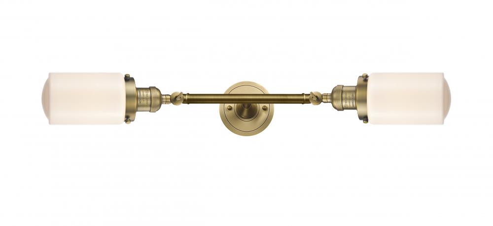 Dover - 2 Light - 5 inch - Brushed Brass - Bath Vanity Light