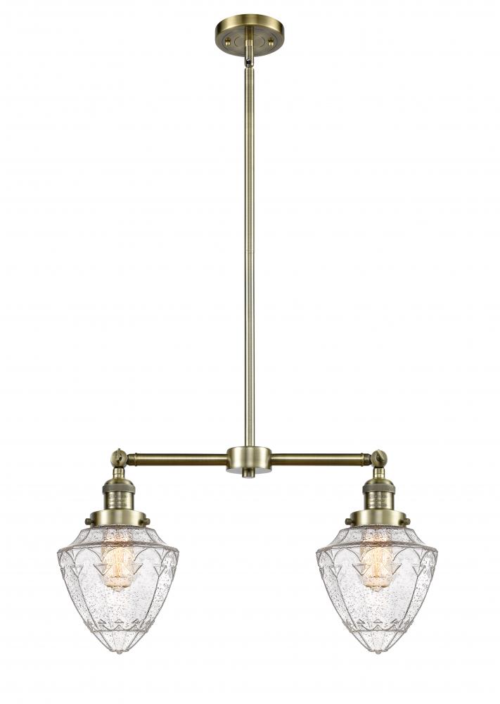 Bullet - 2 Light - 24 inch - Antique Brass - Stem Hung - Island Light