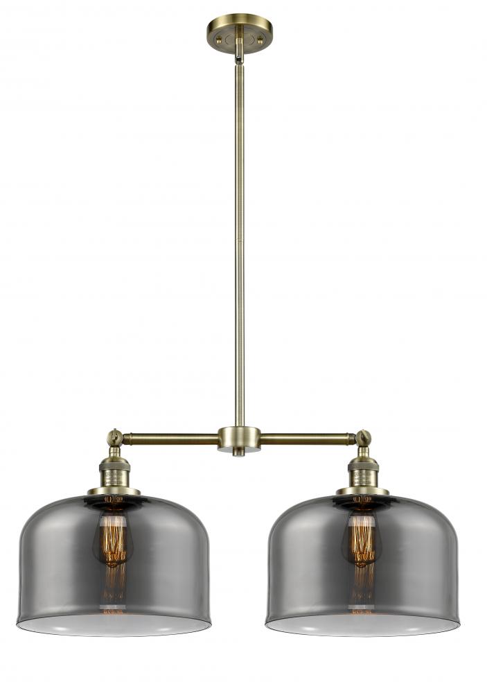 Bell - 2 Light - 21 inch - Antique Brass - Stem Hung - Island Light