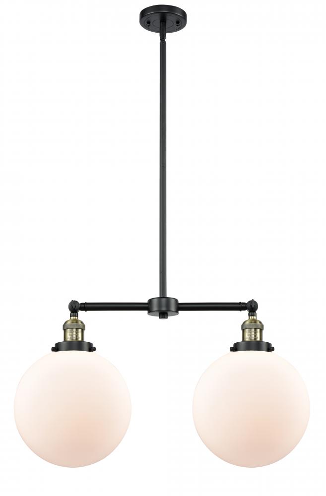 Beacon - 2 Light - 25 inch - Black Antique Brass - Stem Hung - Island Light