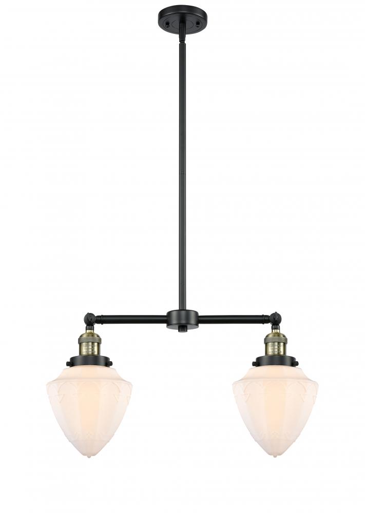 Bullet - 2 Light - 24 inch - Black Antique Brass - Stem Hung - Island Light