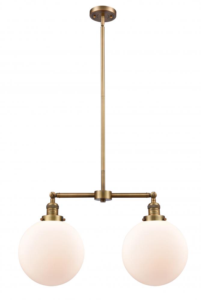 Beacon - 2 Light - 25 inch - Brushed Brass - Stem Hung - Island Light