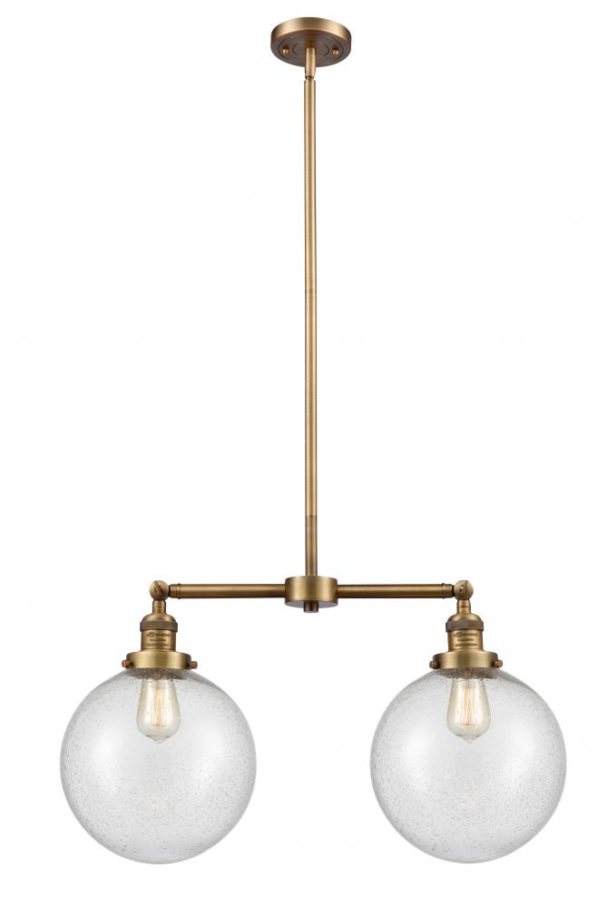 Beacon - 2 Light - 25 inch - Brushed Brass - Stem Hung - Island Light