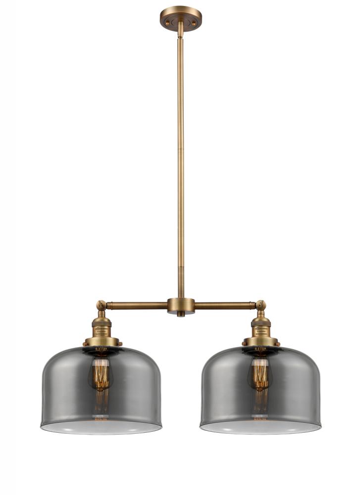 Bell - 2 Light - 21 inch - Brushed Brass - Stem Hung - Island Light