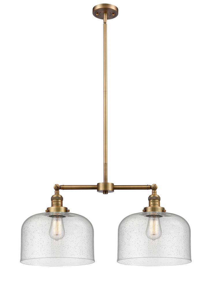 Bell - 2 Light - 21 inch - Brushed Brass - Stem Hung - Island Light