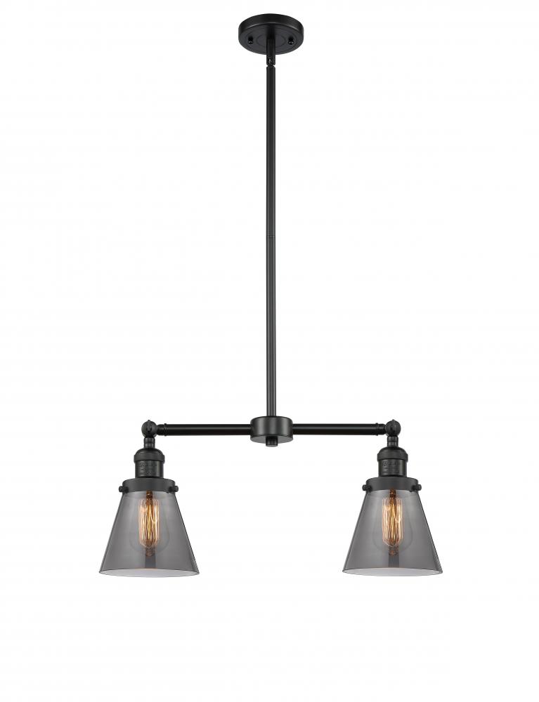 Cone - 2 Light - 21 inch - Matte Black - Stem Hung - Island Light