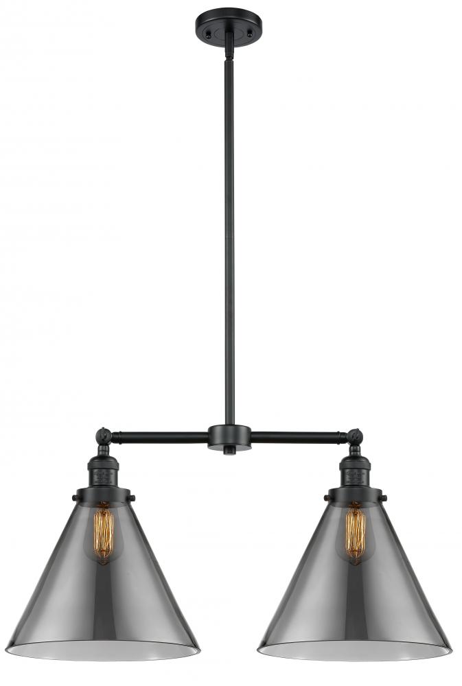 Cone - 2 Light - 21 inch - Oil Rubbed Bronze - Stem Hung - Island Light